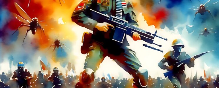 Starship Trooper – Heinlein – Impressionist watercolour – smp318