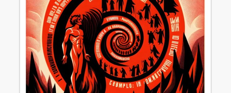 inferno – Dante – Communist Propaganda Style Poster Design – smp393
